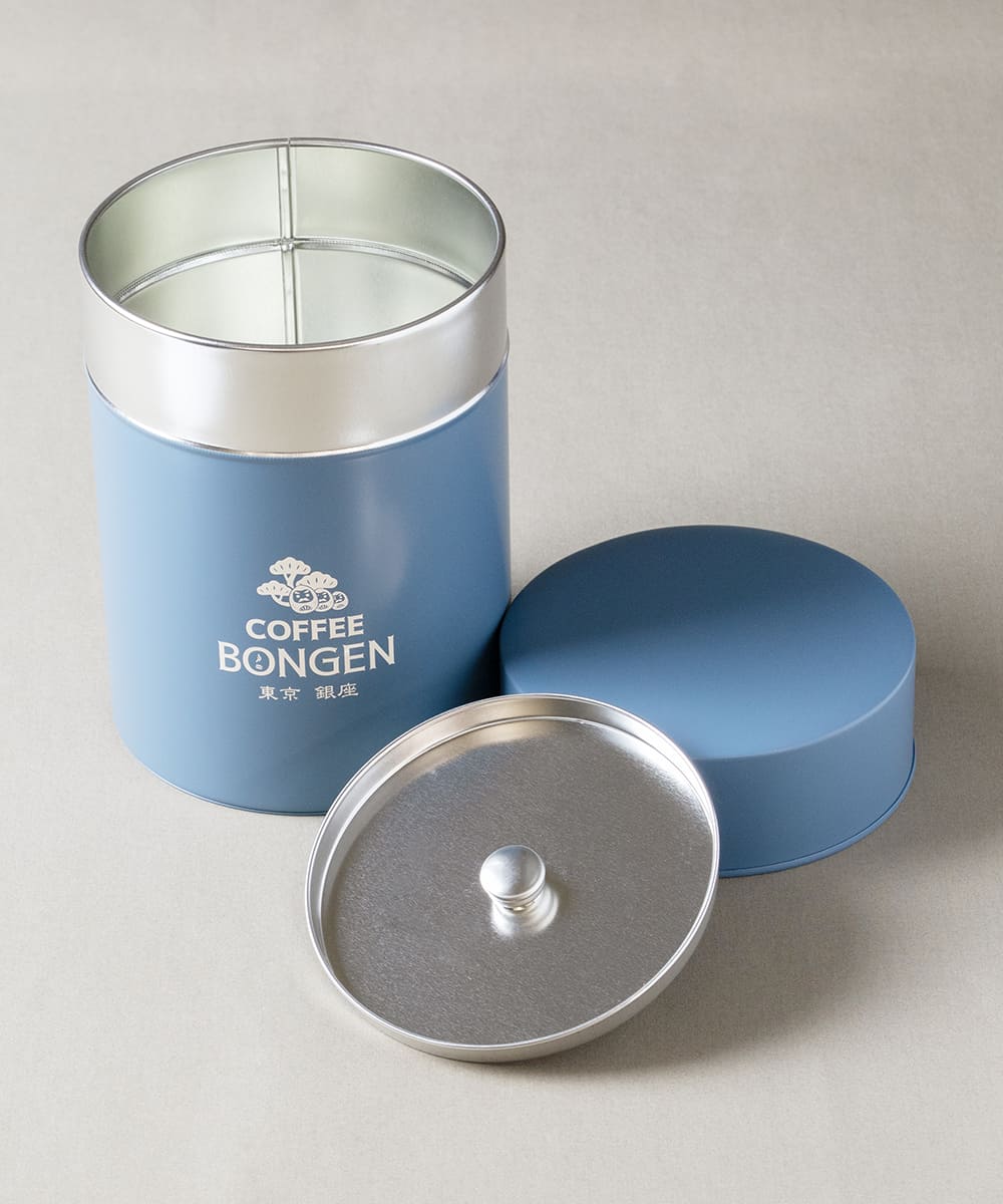 BONGEN コーヒー缶 ブルーグレー (480g)